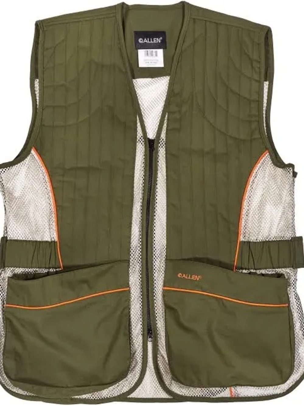 Allen Company Ace Mesh Shooting Vest Ambidextrous Mens Sz M/L Olive/Tan
